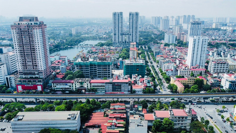 Hình ảnh khu vực quận Hà Đông, Hà Nội nhìn từ trên cao. Ảnh: Grand SunLake